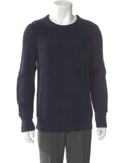 Pre-owned Rag & Bone Crew Neck Long Sleeve Pullover In Blue