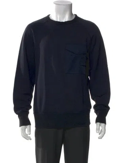 Pre-owned Rag & Bone Crew Neck Long Sleeve Pullover In Blue