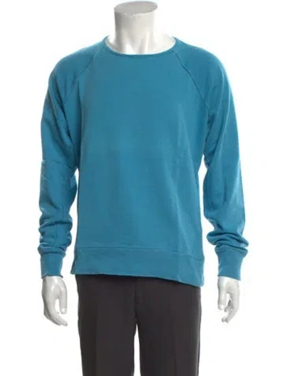 Pre-owned Rag & Bone Crew Neck Long Sleeve Pullover In Blue