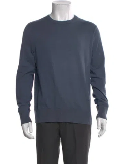 Pre-owned Rag & Bone Crew Neck Long Sleeve Pullover In Blue