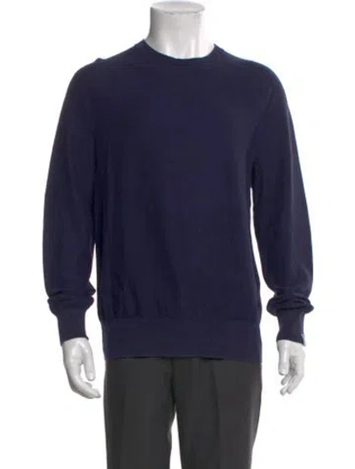 Pre-owned Rag & Bone Crew Neck Long Sleeve Pullover In Blue