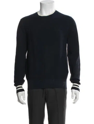 Pre-owned Rag & Bone Crew Neck Long Sleeve Pullover In Blue
