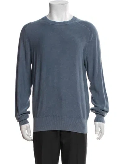 Pre-owned Rag & Bone Crew Neck Long Sleeve Pullover In Blue
