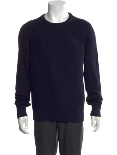 Pre-owned Rag & Bone Crew Neck Long Sleeve Pullover In Blue