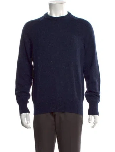 Pre-owned Rag & Bone Crew Neck Long Sleeve Pullover In Blue
