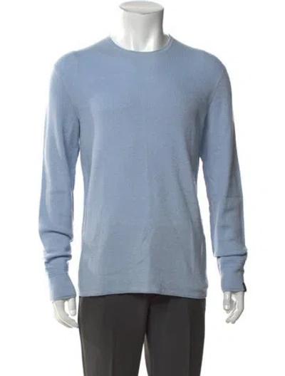 Pre-owned Rag & Bone Crew Neck Long Sleeve Pullover In Blue
