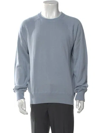 Pre-owned Rag & Bone Crew Neck Long Sleeve Pullover In Blue