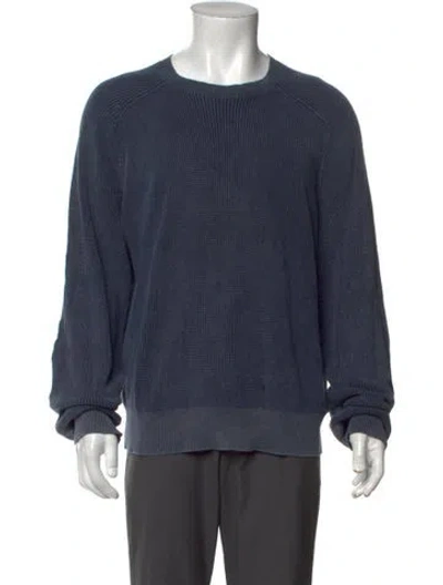 Pre-owned Rag & Bone Crew Neck Long Sleeve Pullover In Blue