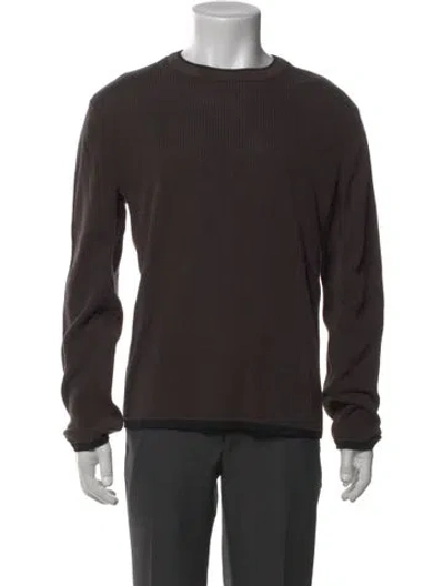Pre-owned Rag & Bone Crew Neck Long Sleeve Pullover In Brown