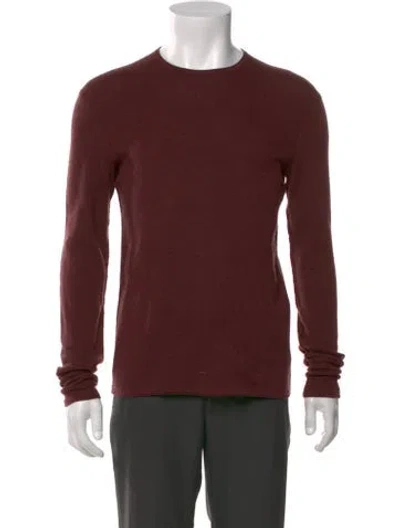 Pre-owned Rag & Bone Crew Neck Long Sleeve Pullover In Burgundy