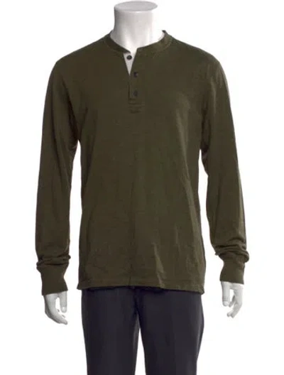 Pre-owned Rag & Bone Crew Neck Long Sleeve Pullover In Green