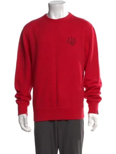 Pre-owned Rag & Bone Crew Neck Long Sleeve Pullover In Red