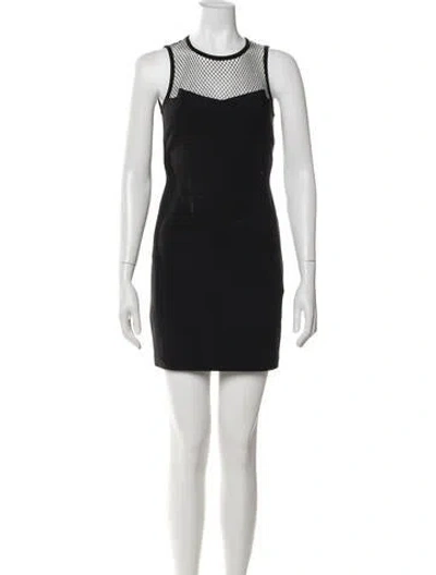 Pre-owned Rag & Bone Crew Neck Mini Dress In Black