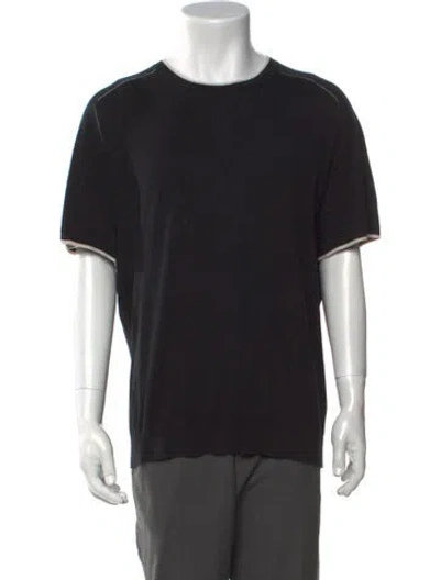 Pre-owned Rag & Bone Crew Neck Short Sleeve Pullover In Black