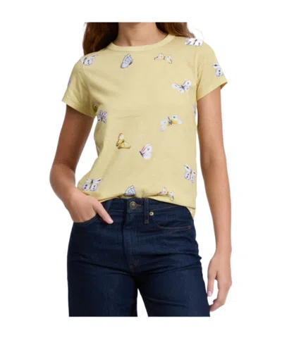 Rag & Bone Crew Neck Short-sleeved T-shirt In Yellow