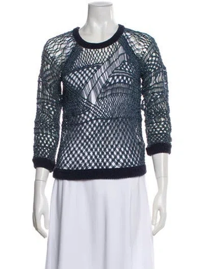 Pre-owned Rag & Bone Crew Neck Sweater In Blue