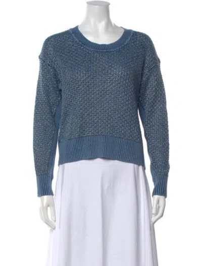 Pre-owned Rag & Bone Crew Neck Sweater In Blue/metallic