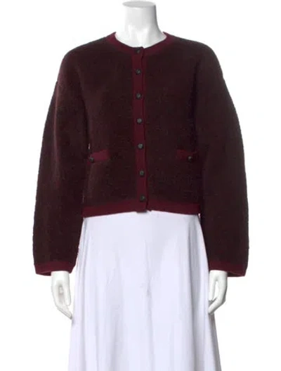 Pre-owned Rag & Bone Crew Neck Sweater In Burgundy