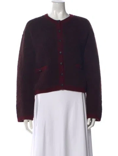 Pre-owned Rag & Bone Crew Neck Sweater In Burgundy