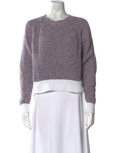 Pre-owned Rag & Bone Crew Neck Sweater In Purple