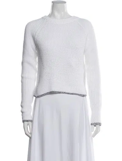 Pre-owned Rag & Bone Crew Neck Sweater W/ Tags In White