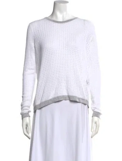 Pre-owned Rag & Bone Crew Neck Sweater In White