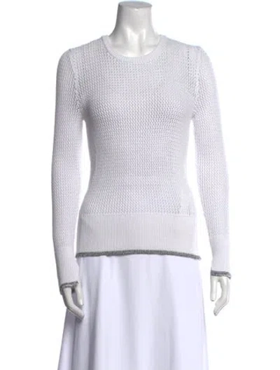 Pre-owned Rag & Bone Crew Neck Sweater In White
