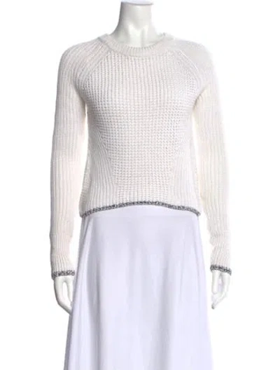 Pre-owned Rag & Bone Crew Neck Sweater In White