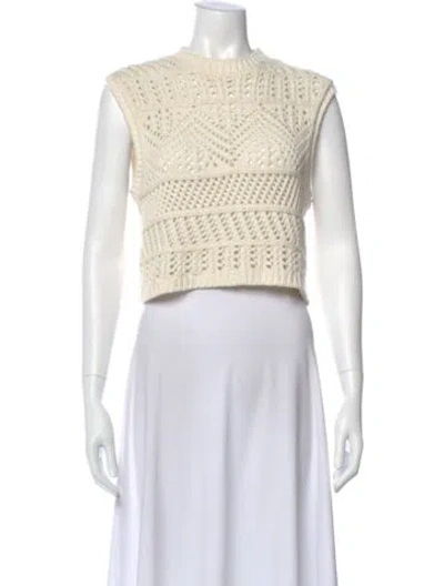 Pre-owned Rag & Bone Crew Neck Sweater In White