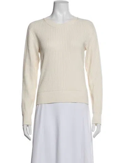 Pre-owned Rag & Bone Crew Neck Sweater In White