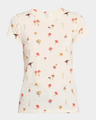 RAG & BONE CREWNECK MUSHROOM-PRINT TEE