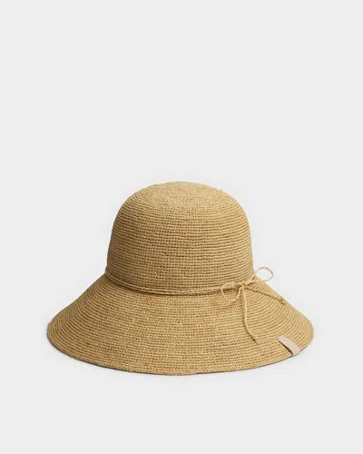 Rag & Bone Crochet Raffia Bucket Hat In Brown