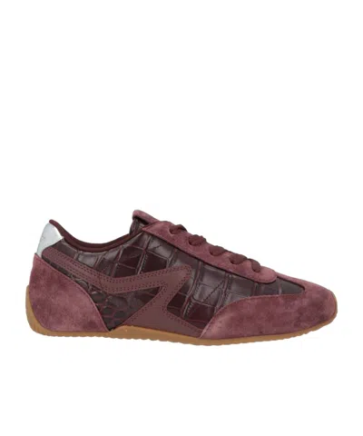 Rag & Bone Retro Runner Slim Ultra Woman Sneakers Burgundy Size 8.5 Leather