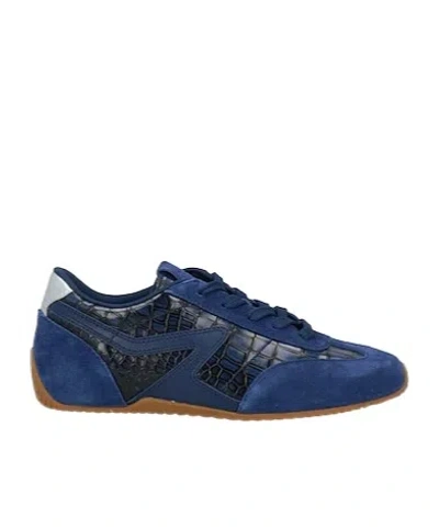 Rag & Bone Crocodilepattern Lowtop Sneakers In Blue