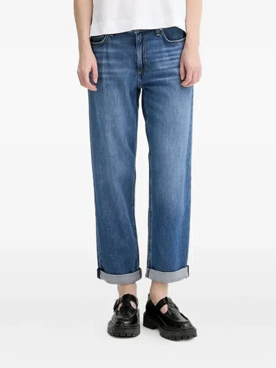 RAG & BONE CUFFED-HEM FIVE-POCKET JEANS