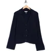 Rag & Bone Cynthia Johnny Collar Cable Knit Cardigan In Blue