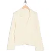Rag & Bone Cynthia Johnny Collar Cable Knit Cardigan In Neutral