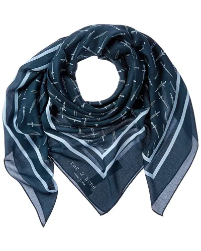 Rag & Bone Dagger Scarf In Blue