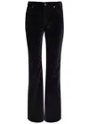 Rag & Bone Dahlia Flared-leg Velvet Trousers In Black