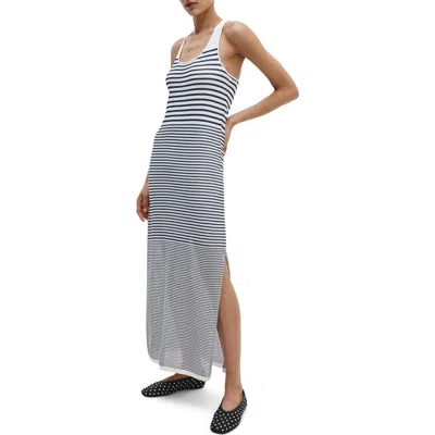 Rag & Bone Daisy Stripe Sleeveless Maxi Dress In White