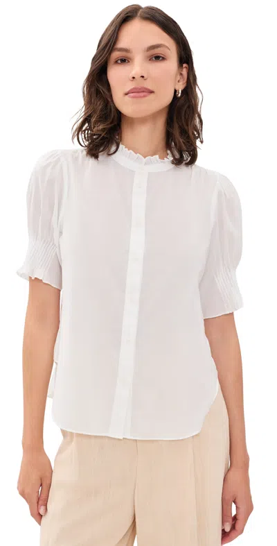 Rag & Bone Dakota Button Down Shirt Bone In White