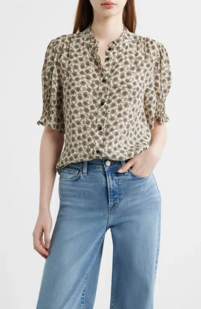 Rag & Bone Dakota Floral Shirt In Neutral