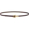 Rag & Bone Dakota Thin Leather Belt In Brown
