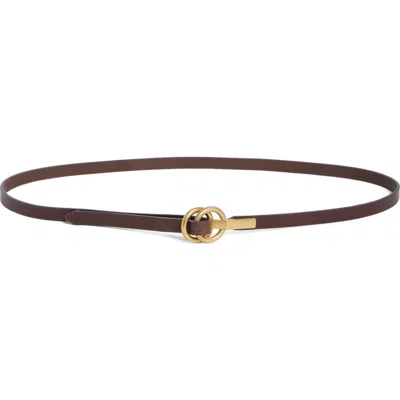 Rag & Bone Dakota Thin Leather Belt In Brown