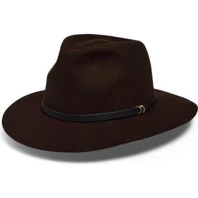 Rag & Bone Dakota Wool Fedora In Espresso