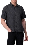 Rag & Bone Dalton Printed Short Sleeve Shirt Blkfloral