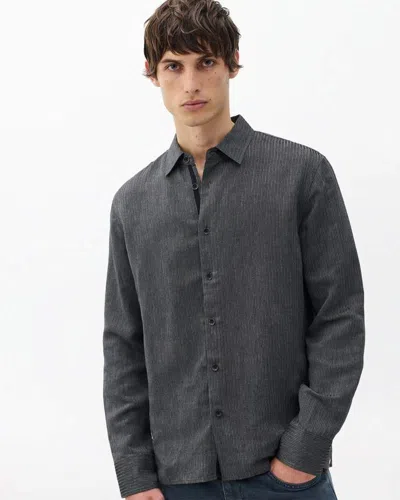Rag & Bone Dalton Geo Patterned Shirt In Gray