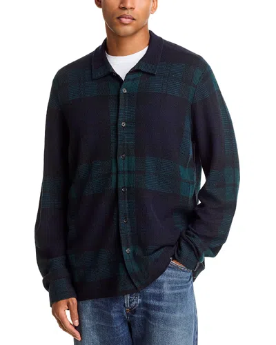 Rag & Bone Dalton Knit Plaid Wool Shirt In Multi