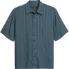 Rag & Bone Dalton Plaid Short Sleeve Button-up Shirt In Gray