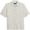 Rag & Bone Dalton Plaid Short Sleeve Button-up Shirt In Gray